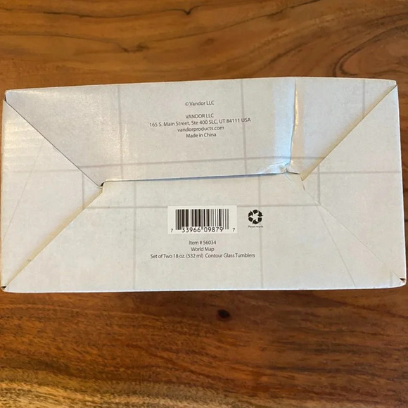 World Map "Global Cheers" Glass Tumblers 18oz (532ml) Set - Picture 12 of 12